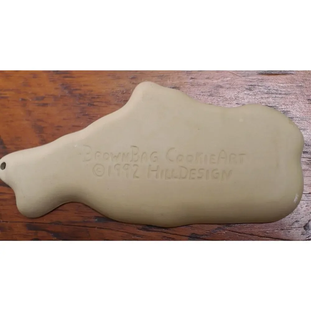 Genuine Vintage 1992 BROWN BAG Cookie Art Mold Easter Bunny Farmer Rabbit
